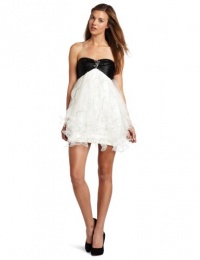 Teeze Me Juniors Strapless Chiffon Dress, Black, 5 Teeze Me Juniors Strapless Chiffon Dress, Black, 5