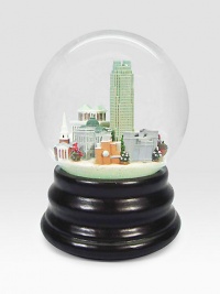 EXCLUSIVELY OURS. A singular holiday addition for locals and transplants alike plays the tune What a Wonderful World and features notable Raleigh landmarks, including: BB&T Tower Building Legislative Building & State Capitol BTI Center for the Performing Arts Hayes Barton Church Saks Building Executive Mansion Exploris Museum Glass dome with resin figures 6 high Imported EXCLUSIVELY OURS. A singular holiday addition for locals and transplants alike plays the tune What a Wonderful World and features notable Raleigh landmarks, including: BB&T Tower Building Legislative Building & State Capitol BTI Center for the Performing Arts Hayes Barton Church Saks Building Executive Mansion Exploris Museum Glass dome with resin figures 6 high Imported