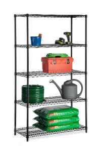Honey-Can-Do SHF-01440 5-Tier Shelving Holds 800-Pounds per Shelf, 72-Inch, Black Honey-Can-Do SHF-01440 5-Tier Shelving Holds 800-Pounds per Shelf, 72-Inch, Black