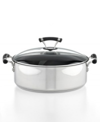 Cook more. This generously sized stockpot is your best bet for prepping family meals, like chili, pasta and more. A stainless steel construction with encapsulated aluminum base evenly distributes heat and offers the TOTAL Food Release System and Dupont Autograph Nonstick for simple release, healthier cooking & easy cleanup. Lifetime warranty. Cook more. This generously sized stockpot is your best bet for prepping family meals, like chili, pasta and more. A stainless steel construction with encapsulated aluminum base evenly distributes heat and offers the TOTAL Food Release System and Dupont Autograph Nonstick for simple release, healthier cooking & easy cleanup. Lifetime warranty.