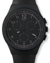 Swatch Originals Black Efficiency Chronograph Black Silicone Mens Watch SUSB400