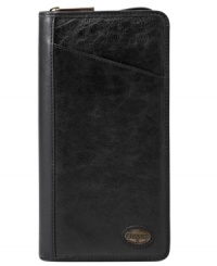 Travel in style with this passport case with enough room to carry all of your internationally important cards and ids.