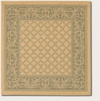 Couristan 1016/5016 Recife Garden Lattice Natural/Green Rug, 7-Feet 6-Inch Square Couristan 1016/5016 Recife Garden Lattice Natural/Green Rug, 7-Feet 6-Inch Square