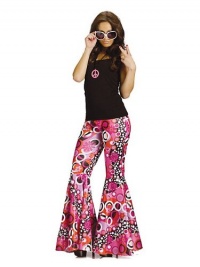 Fun World Womens Sexy 60s 70s Hippie Halloween Costume Bell Bottom Pants