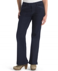 A dark wash and bootcut leg equals a perfect recipe for denim success! Pair these petite jeans from Levi's with your favorite tops and tees. A dark wash and bootcut leg equals a perfect recipe for denim success! Pair these petite jeans from Levi's with your favorite tops and tees.