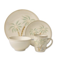 Pfaltzgraff Everyday Palm 16-Piece Dinnerware Set Service for 4 Pfaltzgraff Everyday Palm 16-Piece Dinnerware Set Service for 4