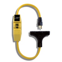 TRC 26020008-6 12/3 Gauge Shockshield GFCI Protected In-line Tri-Cord Set with 3-Outlets, 2-Feet, 15-Amp, Yellow TRC 26020008-6 12/3 Gauge Shockshield GFCI Protected In-line Tri-Cord Set with 3-Outlets, 2-Feet, 15-Amp, Yellow