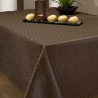 Benson Mills Pebbles Fabric Tablecloth, Chocolate, 52-Inch-by-70-Inch Benson Mills Pebbles Fabric Tablecloth, Chocolate, 52-Inch-by-70-Inch