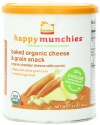 Happybaby Happymunchies Baked Organic Cheese and Veggie Snack, Cheddar Cheese/Carrot, 1.63 Ounces (Pack of 6)