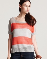 Intricate woven detail on this gauzy linen Theory sweater is fresh and unique, infusing your wardrobe with a much-needed update just as the weather warms. Team the cropped silhouette with dark wash jeans for the perfect contrast of hues. Intricate woven detail on this gauzy linen Theory sweater is fresh and unique, infusing your wardrobe with a much-needed update just as the weather warms. Team the cropped silhouette with dark wash jeans for the perfect contrast of hues.