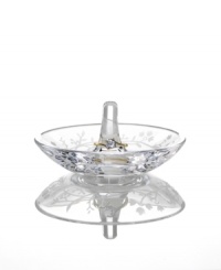 Utterly romantic, the Trousseau ring holder from Martha Stewart Collection features etched florals in clear glass. A safe (and beautiful) place to keep an engagement or wedding ring, it's perfect for the blushing bride. Utterly romantic, the Trousseau ring holder from Martha Stewart Collection features etched florals in clear glass. A safe (and beautiful) place to keep an engagement or wedding ring, it's perfect for the blushing bride.