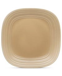 With the look of hand-thrown pottery in hard-wearing stoneware, the Swirl square dinner plate from Mikasa enhances casual meals with fuss-free elegance. A matte finish with glazed accents adds stylish distinction to a serene tan hue. With the look of hand-thrown pottery in hard-wearing stoneware, the Swirl square dinner plate from Mikasa enhances casual meals with fuss-free elegance. A matte finish with glazed accents adds stylish distinction to a serene tan hue.