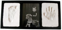 Clay Handprint & Footprint Keepsake Photo Wall Frame - Black Clay Handprint & Footprint Keepsake Photo Wall Frame - Black