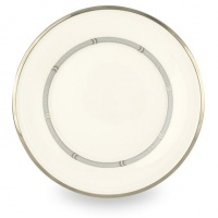 Lenox Solitaire White Platinum Banded Bone China 9 Accent Plate Lenox Solitaire White Platinum Banded Bone China 9 Accent Plate