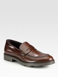 Square loafer style, artfully crafted in patent spazolato leather for a smooth, handsome finish.Leather upperLeather liningRubber soleMade in Italy Square loafer style, artfully crafted in patent spazolato leather for a smooth, handsome finish.Leather upperLeather liningRubber soleMade in Italy