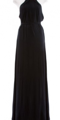 T Tahari Black Jersey Knit 'Corey' Sleeveless Belted Halter Maxi Dress X-Large T Tahari Black Jersey Knit 'Corey' Sleeveless Belted Halter Maxi Dress X-Large