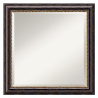 Tuscan Square Mirror in Distressed Black Tuscan Square Mirror in Distressed Black
