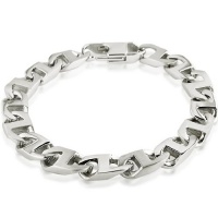 Men's Stainless Steel Marine Link Bracelet, 8 3/4 inches Men's Stainless Steel Marine Link Bracelet, 8 3/4 inches