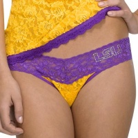 Hanky Panky LSU Tigers Ladies Gold-Purple Low Rise Thong Underwear Hanky Panky LSU Tigers Ladies Gold-Purple Low Rise Thong Underwear