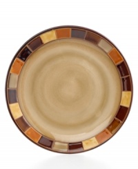 Thanks to a traditional reactive glazing, no two pieces of this bold dinnerware collection from Gibson are exactly alike. Rendered in deep, earthy hues, this collection of striking serving platters makes a one-of-a-kind statement at any meal. These serving plates are dishwasher and microwave safe. Thanks to a traditional reactive glazing, no two pieces of this bold dinnerware collection from Gibson are exactly alike. Rendered in deep, earthy hues, this collection of striking serving platters makes a one-of-a-kind statement at any meal. These serving plates are dishwasher and microwave safe.