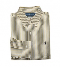 Ralph Lauren Men Custom Fit Long Sleeve Striped Pony Logo Shirt Ralph Lauren Men Custom Fit Long Sleeve Striped Pony Logo Shirt