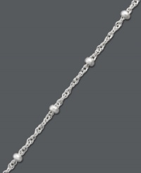 Add a slight touch of shimmer to your look. Giani Bernini's chic Singapore bracelet shines with the addition of small beaded accents. Crafted in sterling silver. Approximate length: 7-1/4 inches. Add a slight touch of shimmer to your look. Giani Bernini's chic Singapore bracelet shines with the addition of small beaded accents. Crafted in sterling silver. Approximate length: 7-1/4 inches.
