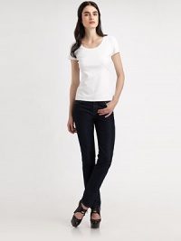 A simple design with a classic silhouette offering dozens of style options. ScoopneckShort sleevesAbout 14 from shoulder to hem96% cotton/4% elastaneMachine washImported of Italian fabric Model shown is 5'11 (180cm) wearing US size Small. A simple design with a classic silhouette offering dozens of style options. ScoopneckShort sleevesAbout 14 from shoulder to hem96% cotton/4% elastaneMachine washImported of Italian fabric Model shown is 5'11 (180cm) wearing US size Small.