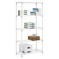Honey-Can-Do SHF-01914 5-Tier Adjustable Shelving System, 16-Inch by 36-Inch by 72-Inch, White Honey-Can-Do SHF-01914 5-Tier Adjustable Shelving System, 16-Inch by 36-Inch by 72-Inch, White
