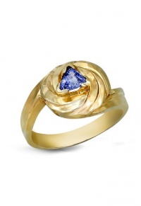 Effy Jewlery 14K Yellow Gold Tanzanite Ring, .30 TCW Ring size 7