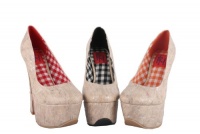 RIPLAY ANNE-05 Women¡¯s round toe platform pump on high chunky heels with marble print PU upper materials and Burberry style print fabric lining RIPLAY ANNE-05 Women¡¯s round toe platform pump on high chunky heels with marble print PU upper materials and Burberry style print fabric lining