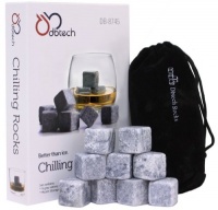 DBTech Set of 9 Grey Whisky Chilling Rocks Gift Set With A Muslin Pouch - Chill Your Whiskey with these rocks Without Dilution - Rocks Carved out of 100% Pure Soapstone DBTech Set of 9 Grey Whisky Chilling Rocks Gift Set With A Muslin Pouch - Chill Your Whiskey with these rocks Without Dilution - Rocks Carved out of 100% Pure Soapstone
