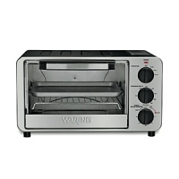 This handsome toaster oven from Waring Pro bakes, broils and toasts to perfection, all in a compact design that saves precious counter space. This handsome toaster oven from Waring Pro bakes, broils and toasts to perfection, all in a compact design that saves precious counter space.