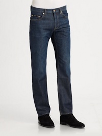 Straight-fitting denim set in a rich, saturated wash with subtle distressing throughout the leg, cut in a crisp cotton with a hint of stretch for added comfort.Five-pocket styleInseam, about 2997% cotton/3% elastaneMachine washImported Straight-fitting denim set in a rich, saturated wash with subtle distressing throughout the leg, cut in a crisp cotton with a hint of stretch for added comfort.Five-pocket styleInseam, about 2997% cotton/3% elastaneMachine washImported