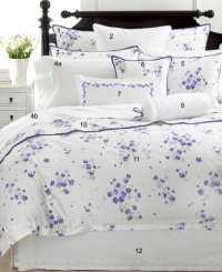 Martha Stewart Trousseau Violets Quilted European Sham Quilted Violets