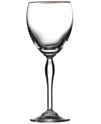 Allegra Platinum stemware is a perfect choice to toast both formal and casual occasions. The style embodies simplicity defined with elegant details, in sparkling crystal embellished with platinum trim. Allegra Platinum stemware is a perfect choice to toast both formal and casual occasions. The style embodies simplicity defined with elegant details, in sparkling crystal embellished with platinum trim.