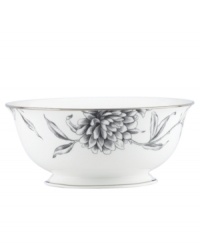 Floral arrangement. Echoing drawings found in an artist's sketchbook, this exquisite Floral Illustrations serving bowl from Marchesa by Lenox creates a decidedly elegant statement at any meal. Floral arrangement. Echoing drawings found in an artist's sketchbook, this exquisite Floral Illustrations serving bowl from Marchesa by Lenox creates a decidedly elegant statement at any meal.