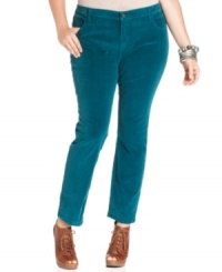 Pair the season's latest tops with Lucky Brand Jeans' plus size corduroy pants, defined by a slim fit. Pair the season's latest tops with Lucky Brand Jeans' plus size corduroy pants, defined by a slim fit.