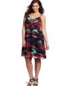 Jessica Simpson Women's Plus-Size Ruffle Front Spaghetti Strap Dress