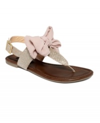 Add a little sparkle to your step. Pretty Swift flat sandals by Material Girl are just the thing to finish off your look this season. Add a little sparkle to your step. Pretty Swift flat sandals by Material Girl are just the thing to finish off your look this season.