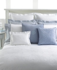 An allover paisley pattern gives this woven jacquard sham from Lauren Ralph Lauren a classic style and sophisticated sensibility. Featuring 370 thread count cotton sateen finished with a 2 tailored flange and hemstitch detail. An allover paisley pattern gives this woven jacquard sham from Lauren Ralph Lauren a classic style and sophisticated sensibility. Featuring 370 thread count cotton sateen finished with a 2 tailored flange and hemstitch detail.