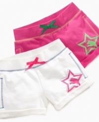 Keep the fun going. These shorts from Puma will make sure she's comfy all day long. Keep the fun going. These shorts from Puma will make sure she's comfy all day long.