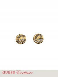 GUESS Gold-Tone Round Post Earrings, GOLD