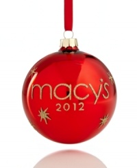 Make it memorable with the magic of Macy's and a brilliant red ball ornament adorned with dazzling gold glitter. Dated on reverse, too. Make it memorable with the magic of Macy's and a brilliant red ball ornament adorned with dazzling gold glitter. Dated on reverse, too.