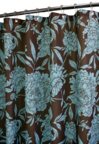 Park B. Smith Peony Watershed Shower Curtain, Coffee Bean/Light Aegean Park B. Smith Peony Watershed Shower Curtain, Coffee Bean/Light Aegean