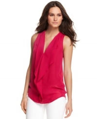 MICHAEL Michael Kors' beautiful petite blouse features a stunning V-shaped tier at the front and an amazing draped fit. The bright color is on-trend for pairing with white skinnies and shiny flats. MICHAEL Michael Kors' beautiful petite blouse features a stunning V-shaped tier at the front and an amazing draped fit. The bright color is on-trend for pairing with white skinnies and shiny flats.