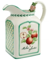 Bring the lush bounty of the French countryside to your table with this cheery pitcher. Fresh summer fruits, leaf garland and figural blooms on the handle adorn durable porcelain from Villeroy & Boch. Bring the lush bounty of the French countryside to your table with this cheery pitcher. Fresh summer fruits, leaf garland and figural blooms on the handle adorn durable porcelain from Villeroy & Boch.