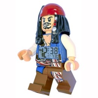 LEGO Kids' 9003615 Pirates of the Caribbean Jack Sparrow Minifigure Clock