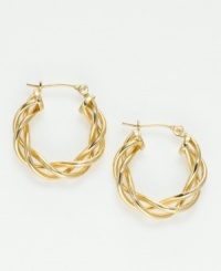Always elegant and versatile, hoop earrings are an accessory that pair well with anything. These hoops offer a unique woven design and are made in exquisite 18k yellow gold. Always elegant and versatile, hoop earrings are an accessory that pair well with anything. These hoops offer a unique woven design and are made in exquisite 18k yellow gold.