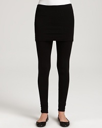 Never have to choose between leggings or a skirt again! The foldover design of these Splendid leggings gives you the best of both worlds, creating the illusion that you're wearing a skirt over the leggings, when really it's all one piece. Never have to choose between leggings or a skirt again! The foldover design of these Splendid leggings gives you the best of both worlds, creating the illusion that you're wearing a skirt over the leggings, when really it's all one piece.