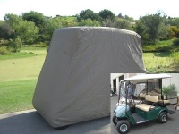 Deluxe 4 Passenger Golf Cart Cover roof 80L Taupe, fits E Z GO, Club Car and Yamaha G model